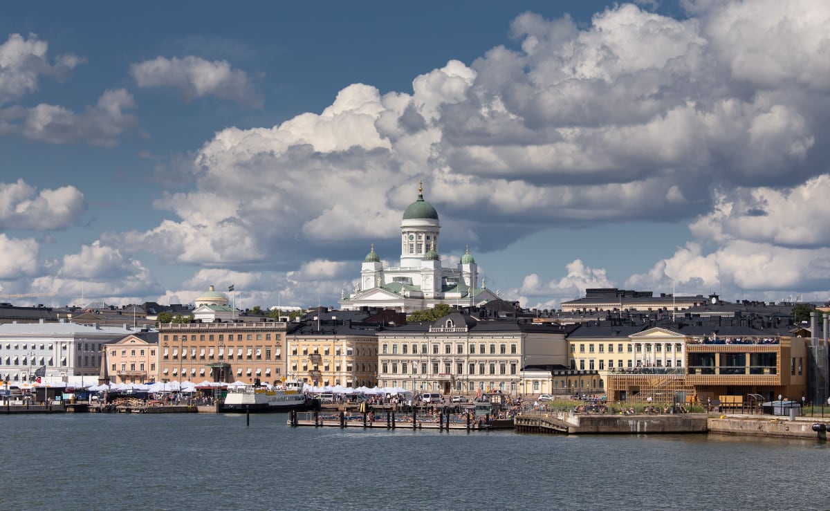 View of Helsinki from the sea